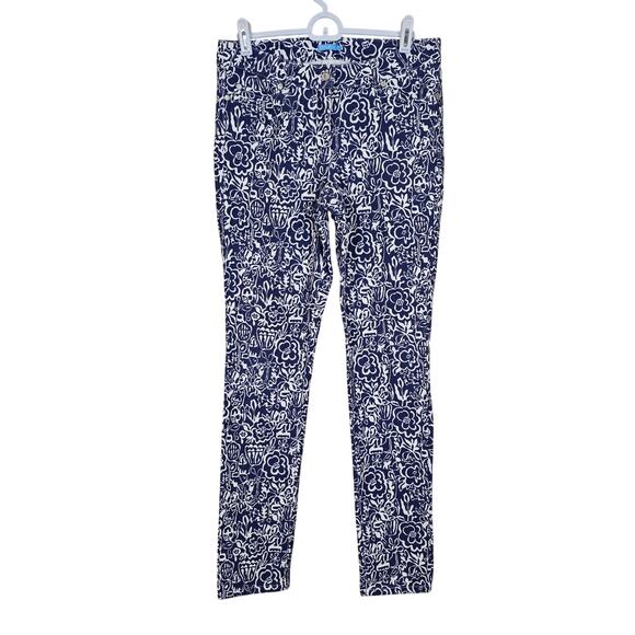 J. McLaughlin Denim - Women's J. McLaughlin Blue White Floral Jeans | Size 4